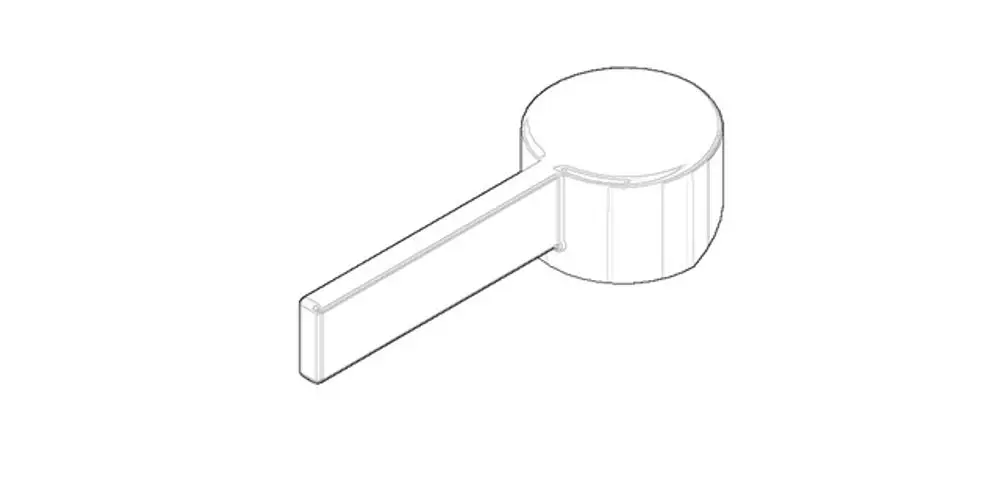 DORNBRACHT Griff ERSATZTEILE 092088051 D. 36 x 22 mm Platin, 092088051-08 Galeriebild 1